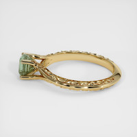 0.90 Ct. Green Sapphire Ring, 18K Yellow Gold 4