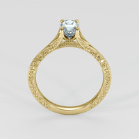 1.19 Ct. Greyish Blue Sapphire Ring, 18K Yellow Gold 3