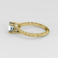 1.19 Ct. Greyish Blue Sapphire Ring, 18K Yellow Gold 4