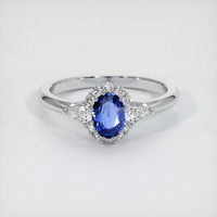 0.46 Ct. Blue Sapphire Ring, Platinum 950 1