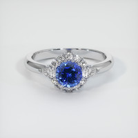 1.07 Ct. Blue Sapphire Ring, Platinum 950 1