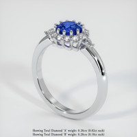 1.07 Ct. Blue Sapphire Ring, Platinum 950 2