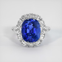 6.24 Ct. Blue Sapphire Ring, Platinum 950 1