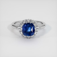 3.01 Ct. Blue Sapphire Ring, Platinum 950 1
