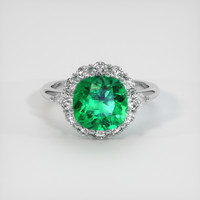 2.74 Ct. Emerald Ring, Platinum 950 1