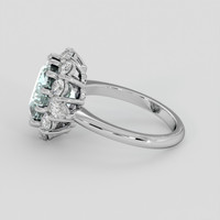 3.38 Ct. Blue Aquamarine Ring, Platinum 950 4