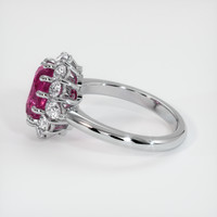 3.52 Ct. Pink Sapphire Ring, Platinum 950 4