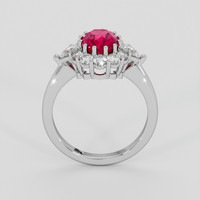 1.54 Ct. Pinkish Red Ruby Ring, Platinum 950 3