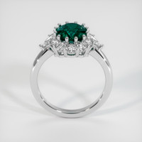3.07 Ct. Greenish Blue Sapphire Ring, Platinum 950 3