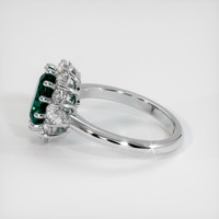 3.07 Ct. Greenish Blue Sapphire Ring, Platinum 950 4