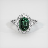 4.06 Ct. Green Sapphire Ring, Platinum 950 1