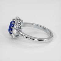 3.10 Ct. Blue Sapphire Ring, Platinum 950 4