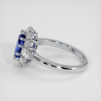 2.34 Ct. Blue Sapphire Ring, Platinum 950 4
