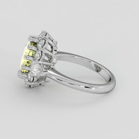 3.25 Ct. Yellow Sapphire Ring, Platinum 950 4