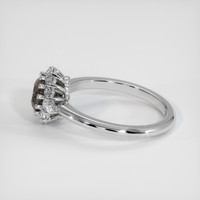 2.24 Ct. Bluish Grey Sapphire Ring, Platinum 950 4