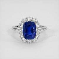 3.34 Ct. Blue Sapphire Ring, Platinum 950 1