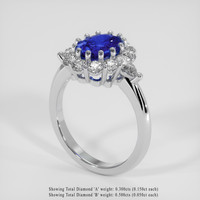 1.81 Ct. Blue Sapphire Ring, Platinum 950 2