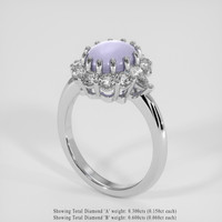 3.27 Ct. Bluish Purple Sapphire Ring, Platinum 950 2