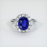 3.13 Ct. Color Change Sapphire Ring, Platinum 950 1