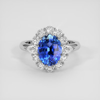 3.23 Ct. Blue Sapphire Ring, Platinum 950 1