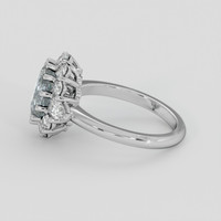 2.63 Ct. Greyish Blue Sapphire Ring, Platinum 950 4