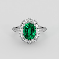 2.04 Ct. Emerald Ring, Platinum 950 1