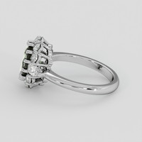2.13 Ct. Green Sapphire Ring, Platinum 950 4