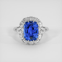 4.45 Ct. Blue Sapphire Ring, Platinum 950 1