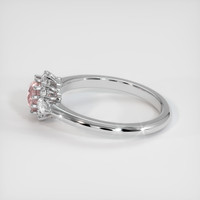 1.12 Ct. Peach Sapphire Ring, Platinum 950 4