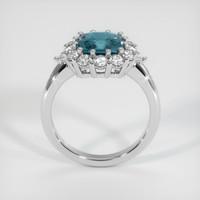 2.62 Ct. Greenish Blue Sapphire Ring, Platinum 950 3