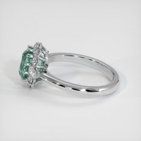 2.29 Ct. Bluish Green Sapphire Ring, Platinum 950 4