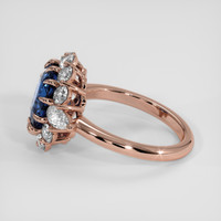 3.80 Ct. Blue Sapphire Ring, 14K Rose Gold 4