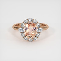 2.12 Ct. Sapphire Ring, 14K Rose Gold 1