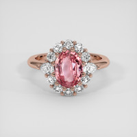 2.04 Ct. Padparadscha Sapphire Ring, 14K Rose Gold 1