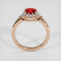 1.35 Ct. Reddish Orange Sapphire Ring, 14K Rose Gold 3