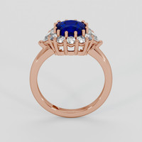2.62 Ct. Blue Sapphire Ring, 14K Rose Gold 3