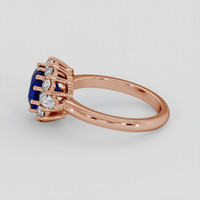 2.62 Ct. Blue Sapphire Ring, 14K Rose Gold 4