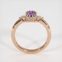 0.58 Ct. Purple Sapphire Ring, 14K Rose Gold 3