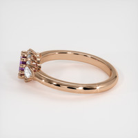0.58 Ct. Purple Sapphire Ring, 14K Rose Gold 4