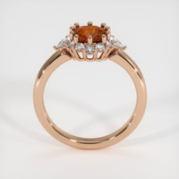 1.26 Ct. Orange Sapphire Ring, 14K Rose Gold 3