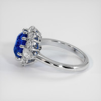 4.32 Ct. Blue Sapphire Ring, 10K White Gold 4