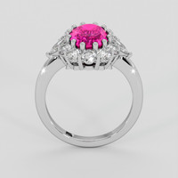 2.63 Ct. Pink Sapphire Ring, 10K White Gold 3