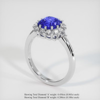 3.24 Ct. Sapphire Ring, 14K White Gold 2