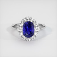 3.54 Ct. Sapphire Ring, 14K White Gold 1