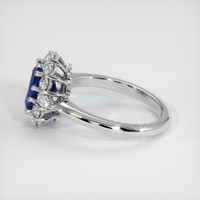 3.87 Ct. Blue Sapphire Ring, 14K White Gold 4