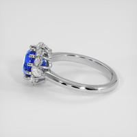 2.66 Ct. Blue Sapphire Ring, 14K White Gold 4