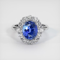 3.49 Ct. Sapphire Ring, 14K White Gold 1