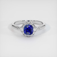 1.32 Ct. Blue Sapphire Ring, 14K White Gold 1