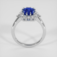 3.08 Ct. Blue Sapphire Ring, 14K White Gold 3