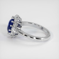 3.14 Ct. Sapphire Ring, 14K White Gold 4